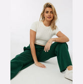City Glamour Green Flare Leg Pant Urban Chic